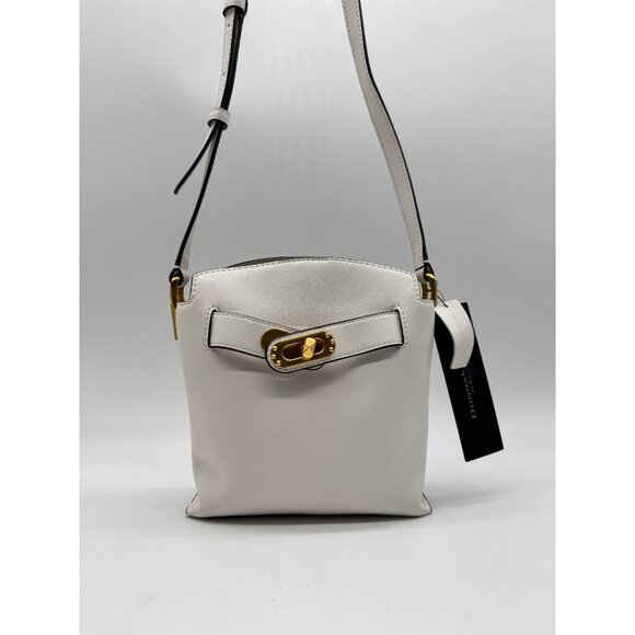 Donna Karan NY Bridgehampton smooth leather mini crossbody -WHITE - Picture 2 of 13